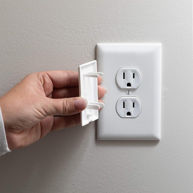 QDOS Safety StayPut Double Outlet Plug Cover - One Plug Covers Both Outlets! Secure Fit and Beveled Edges Prevent Small Fingers from Removing Unlike Other Products| Fits All Outlets | 12 Pack | White - Image 3